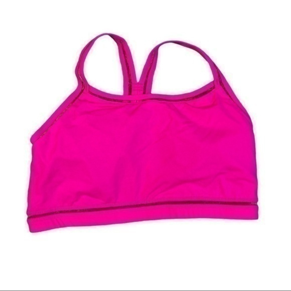 Mta sport bra size medium hot pink with removable pads, mesh trim
